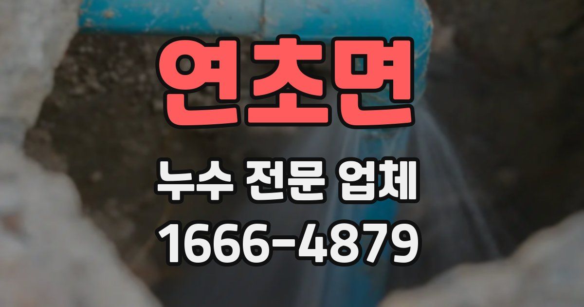 연초면 누수 전문 업체