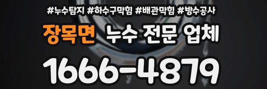 장목면 누수 전문 업체