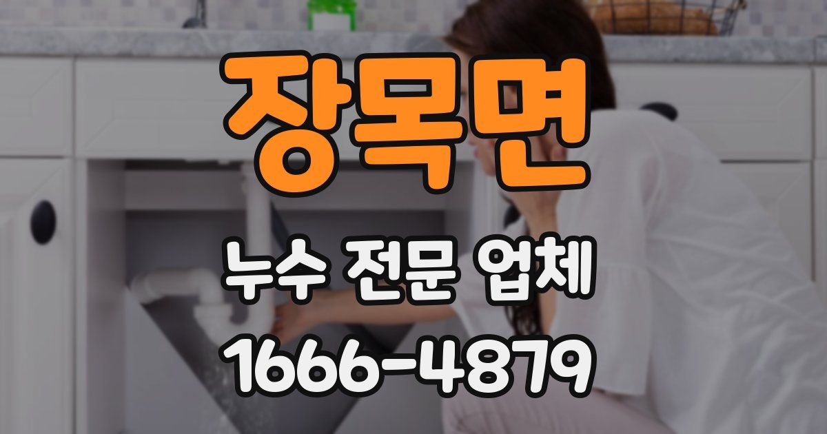 장목면 누수 전문 업체