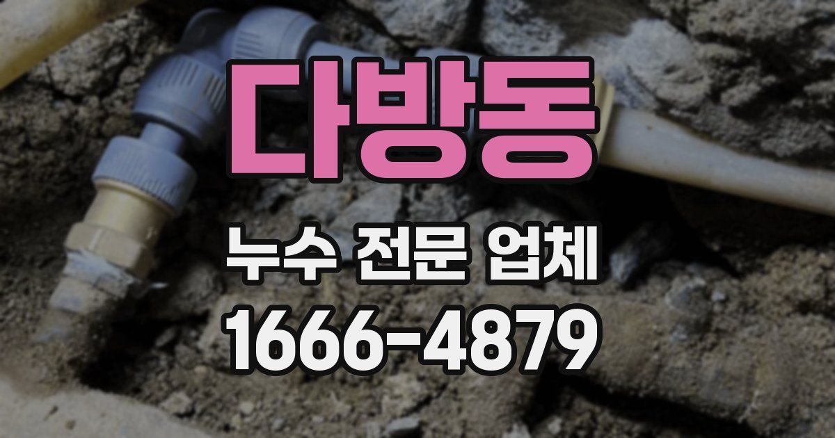 다방동 누수 전문 업체