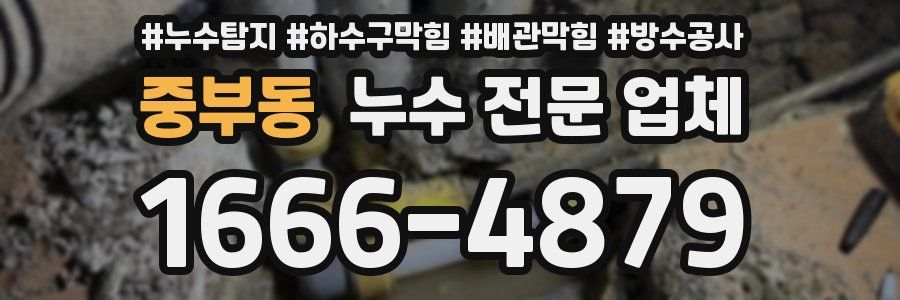 중부동 누수 전문 업체