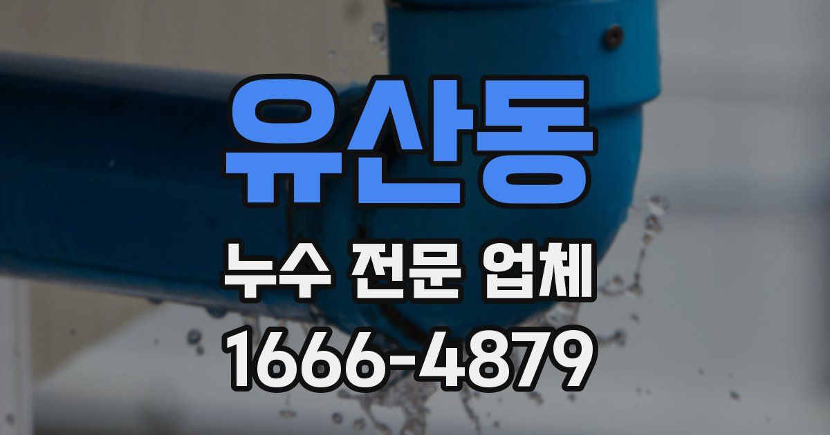 유산동 누수 전문 업체