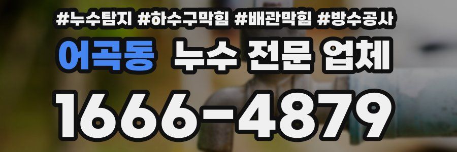 어곡동 누수 전문 업체