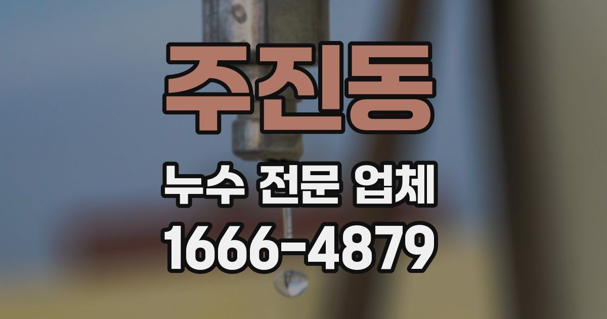 주진동 누수 전문 업체
