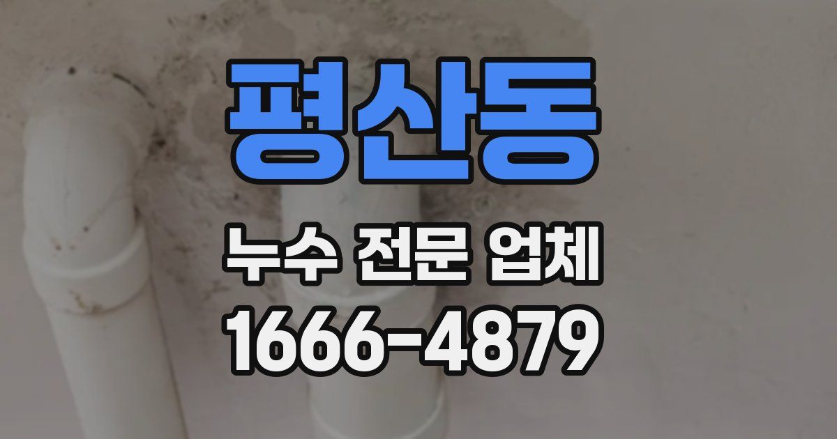 평산동 누수 전문 업체