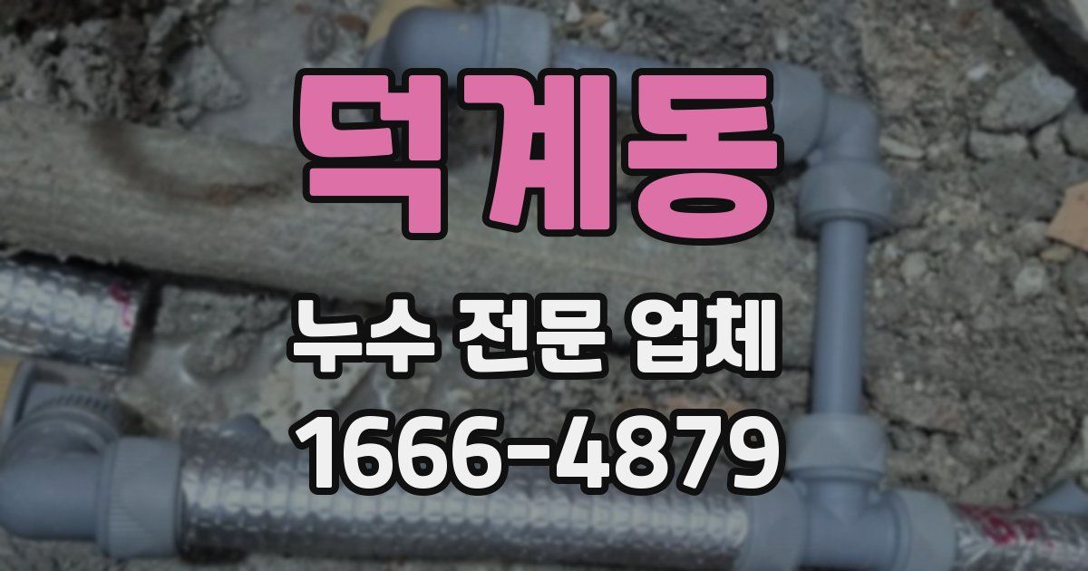 덕계동 누수 전문 업체