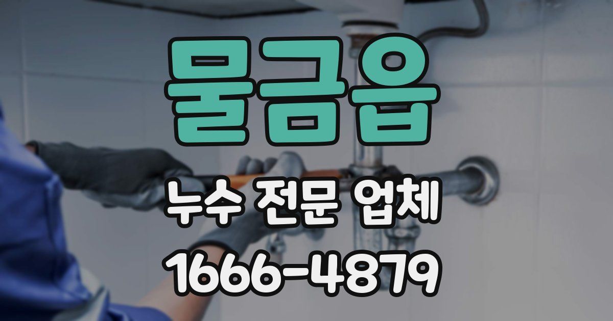 물금읍 누수 전문 업체