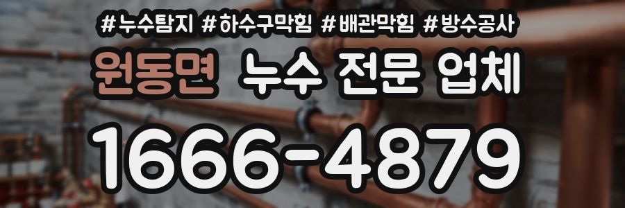 원동면 누수 전문 업체