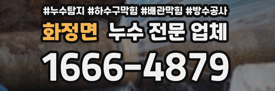 화정면 누수 전문 업체