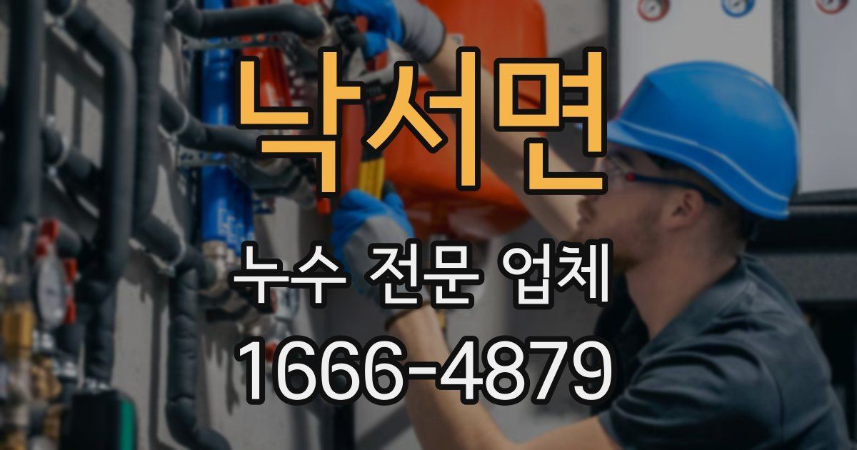 낙서면 누수 전문 업체