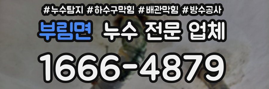 부림면 누수 전문 업체