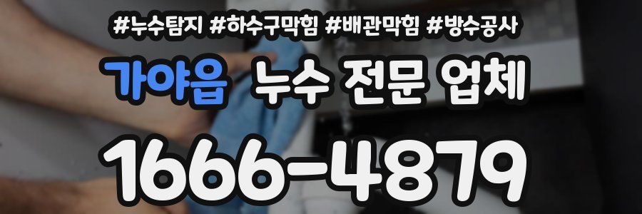 가야읍 누수 전문 업체