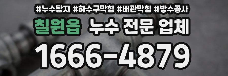 칠원읍 누수 전문 업체