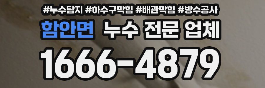 함안면 누수 전문 업체