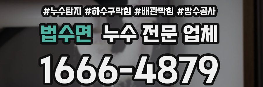 법수면 누수 전문 업체