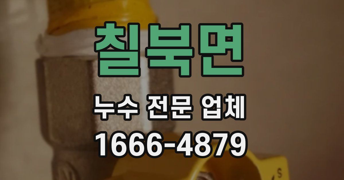 칠북면 누수 전문 업체
