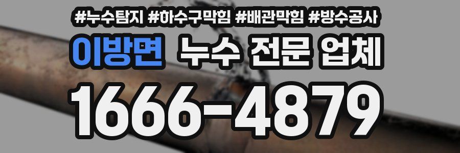 이방면 누수 전문 업체