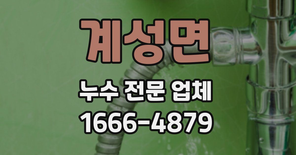 계성면 누수 전문 업체