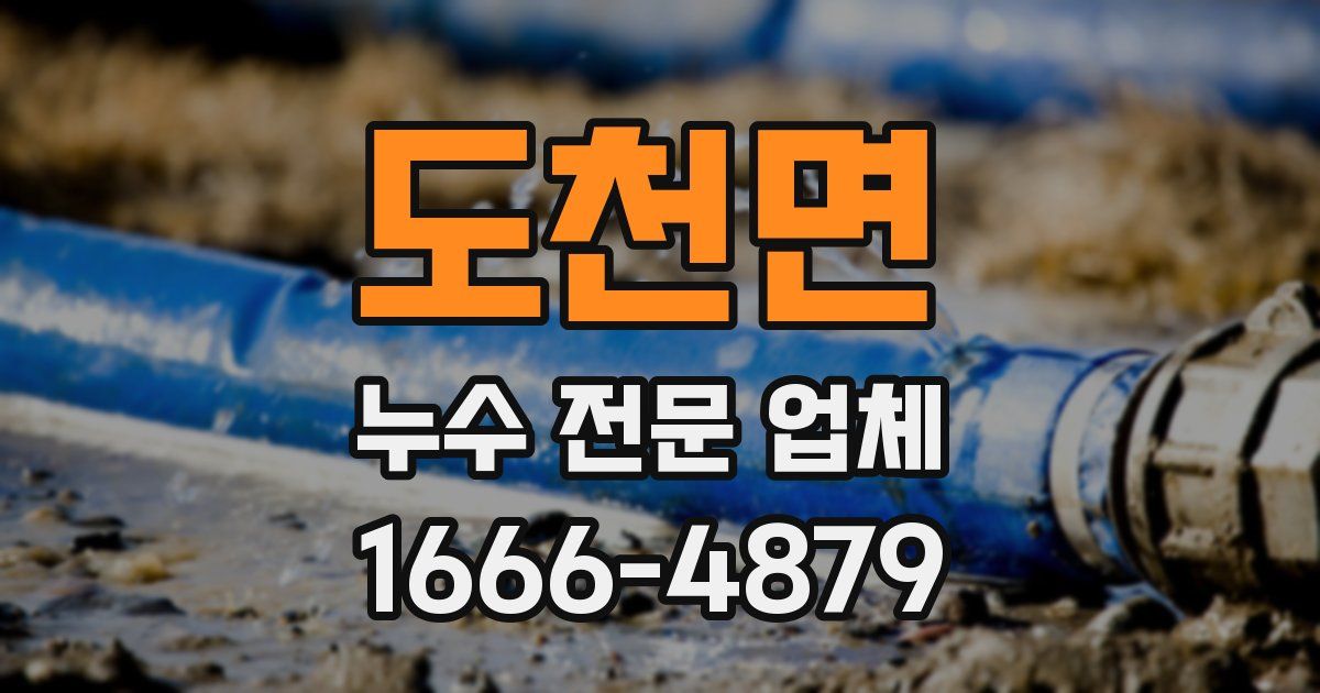 도천면 누수 전문 업체