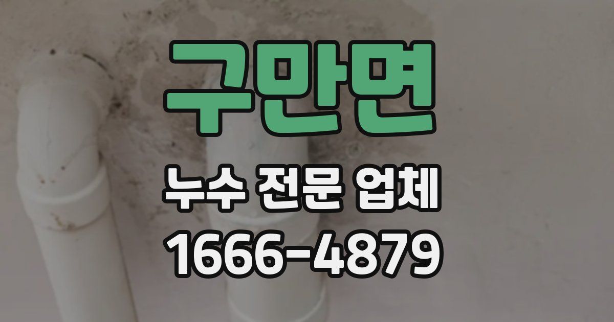 구만면 누수 전문 업체