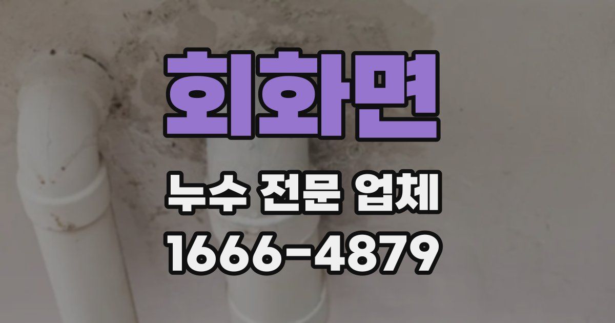 회화면 누수 전문 업체
