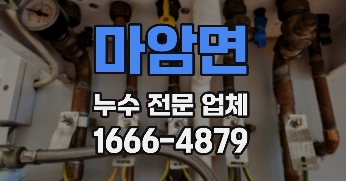 마암면 누수 전문 업체