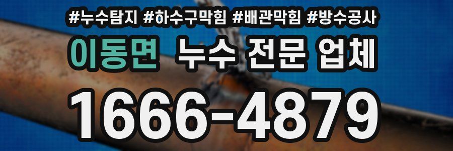 이동면 누수 전문 업체