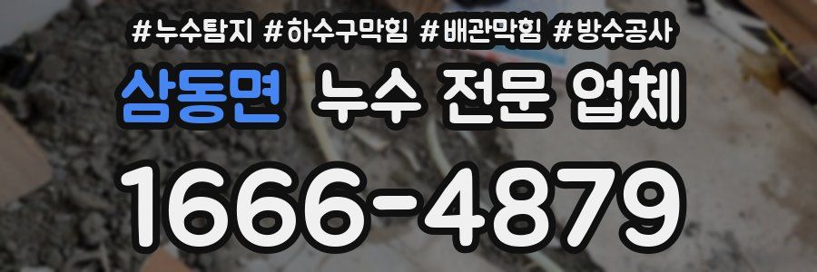 삼동면 누수 전문 업체