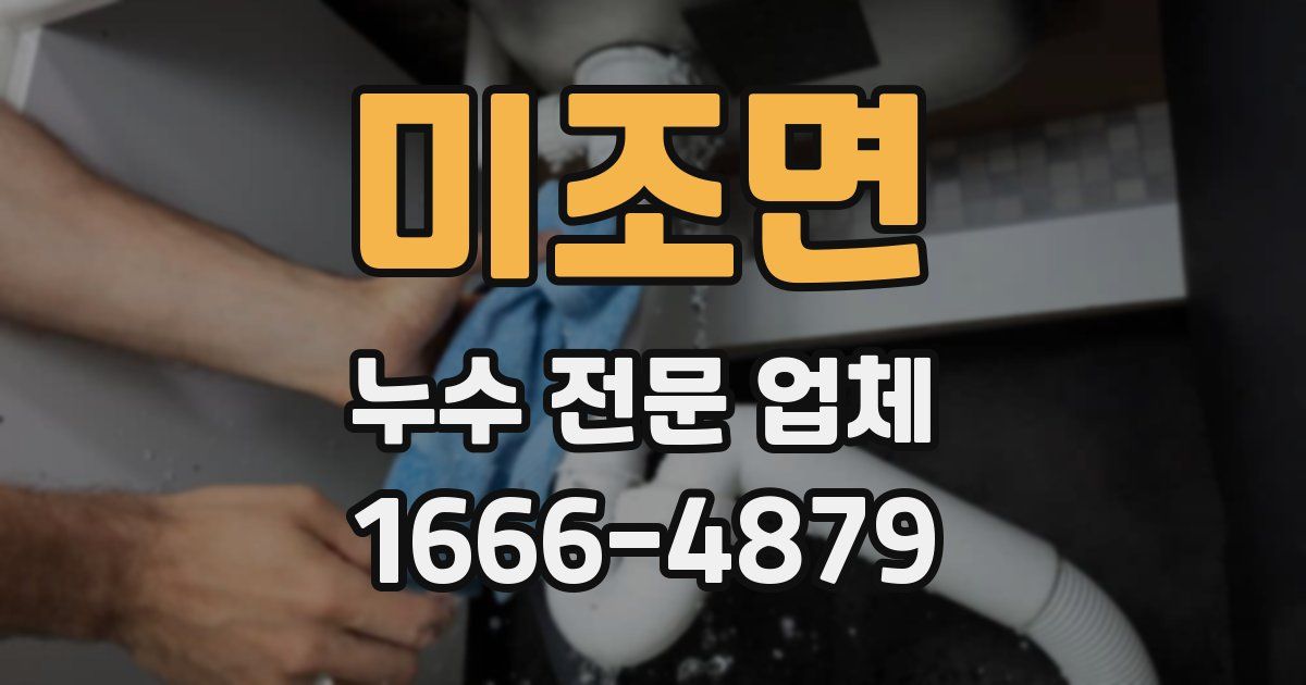 미조면 누수 전문 업체