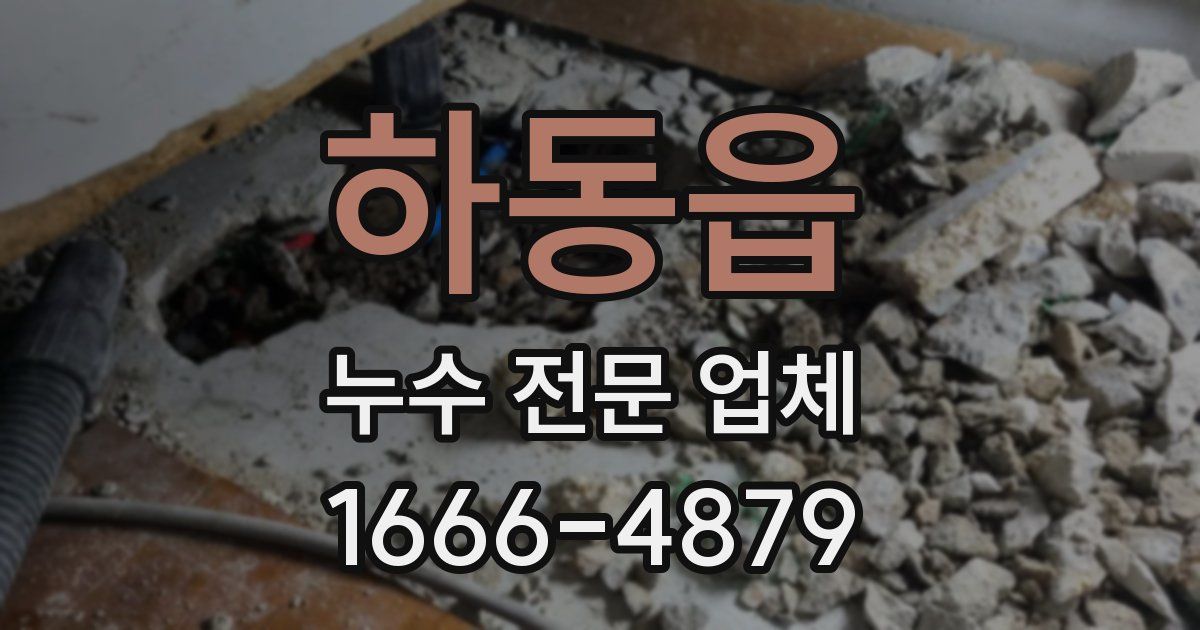 하동읍 누수 전문 업체