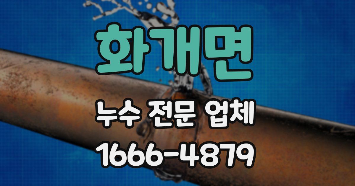 화개면 누수 전문 업체