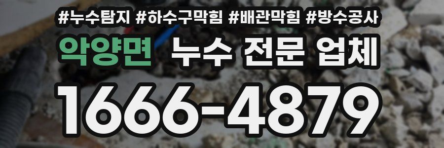 악양면 누수 전문 업체