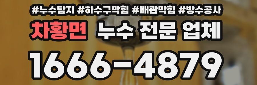 차황면 누수 전문 업체