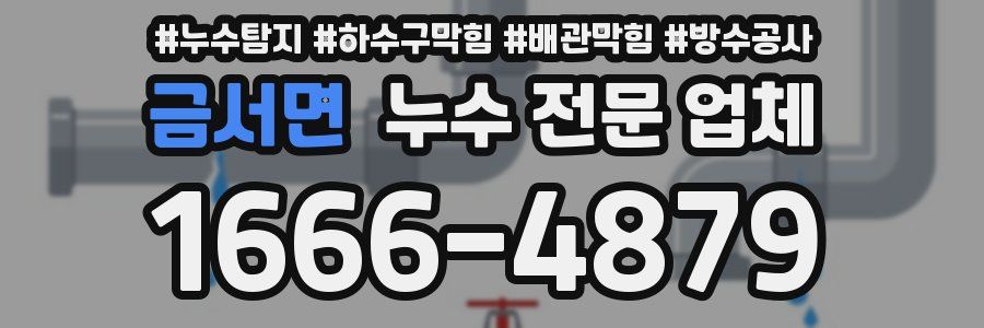 금서면 누수 전문 업체