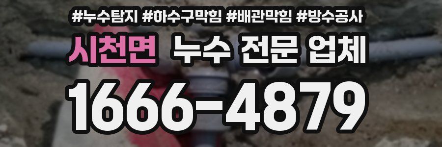 시천면 누수 전문 업체