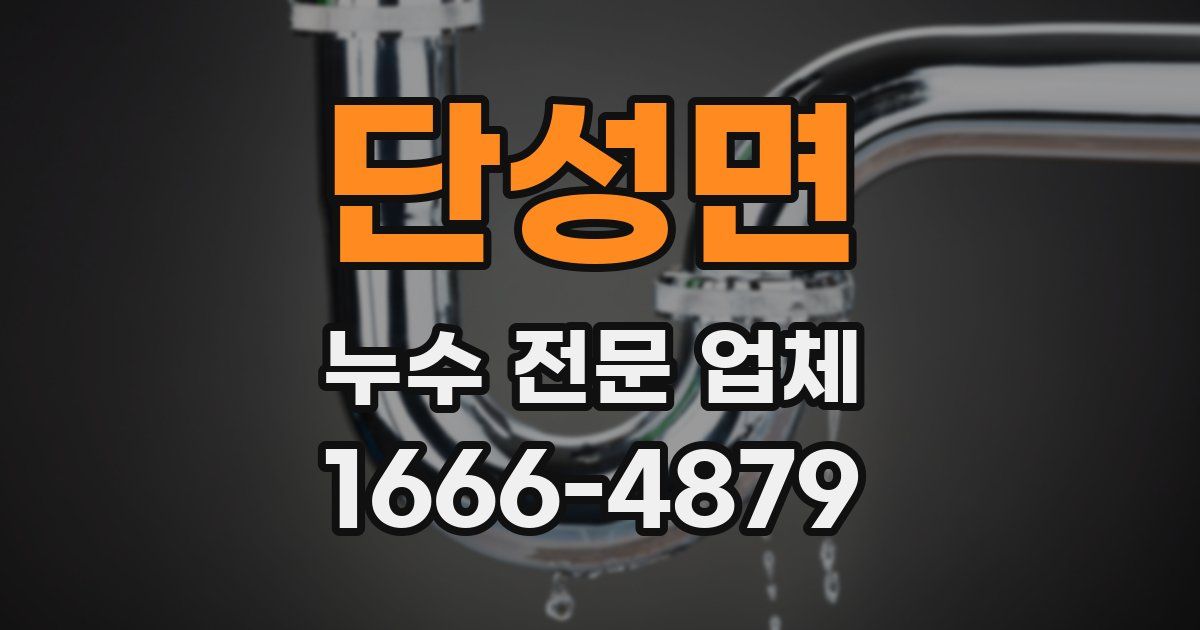 단성면 누수 전문 업체