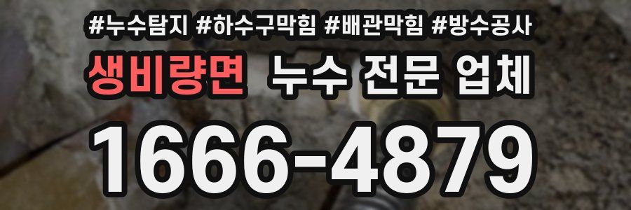 생비량면 누수 전문 업체