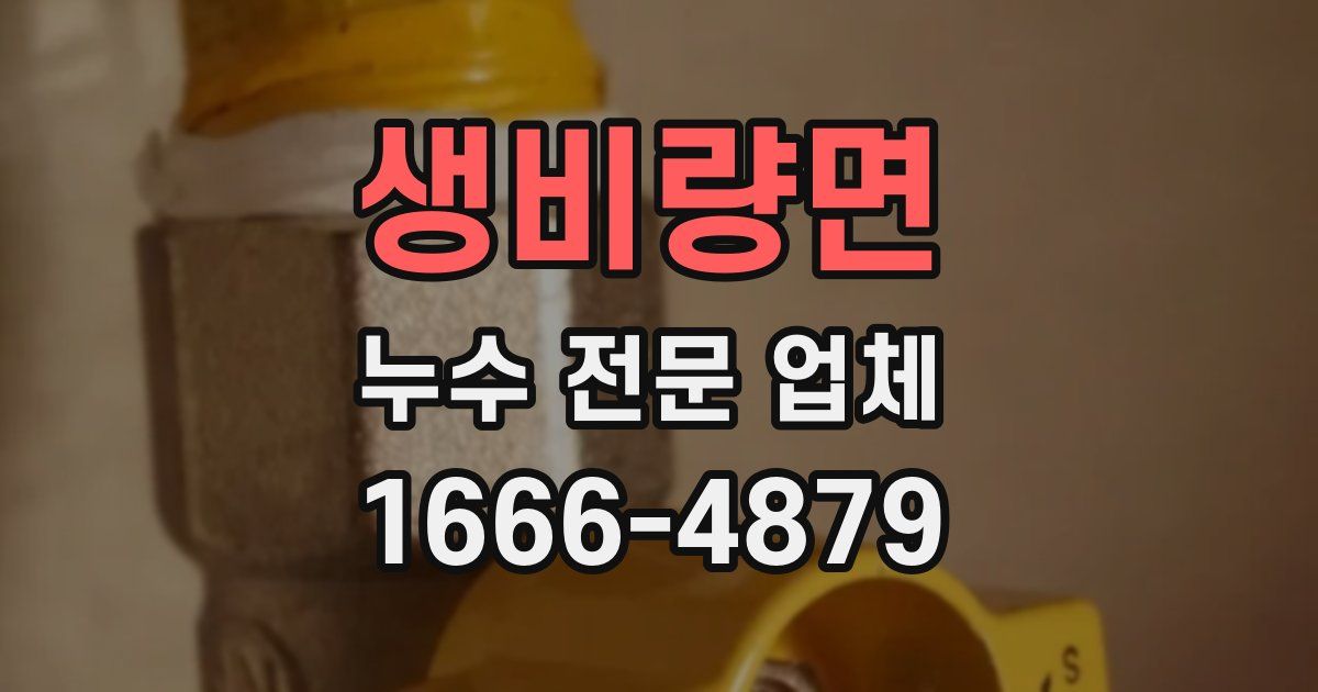 생비량면 누수 전문 업체