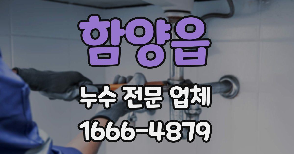 함양읍 누수 전문 업체