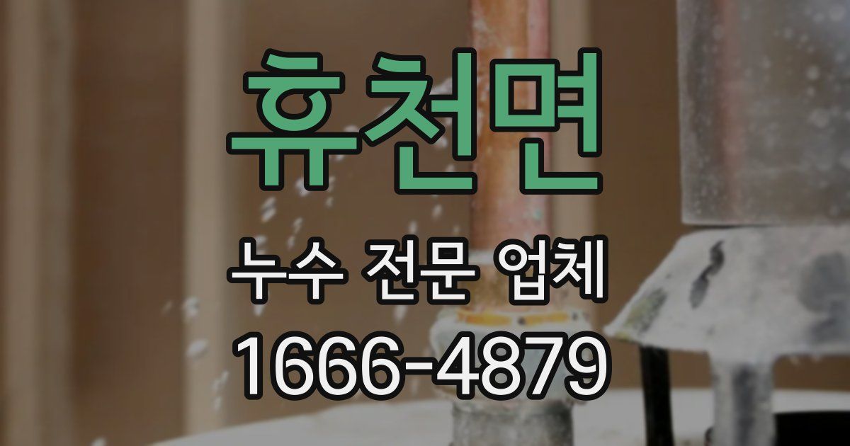 휴천면 누수 전문 업체