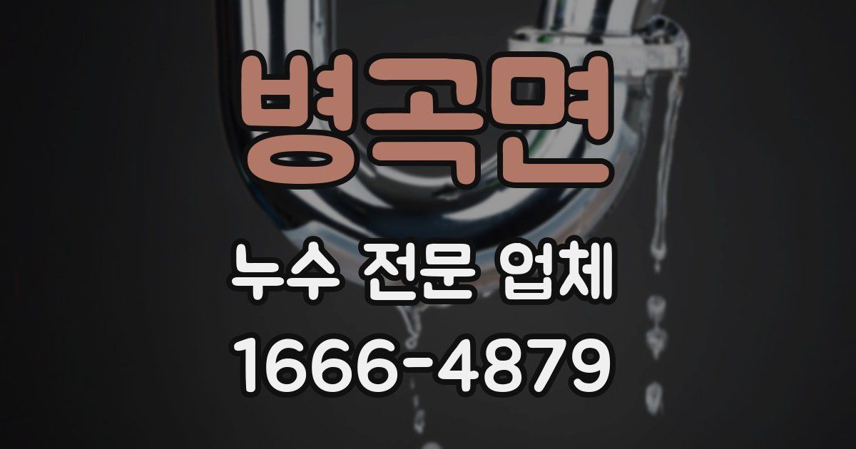 병곡면 누수 전문 업체