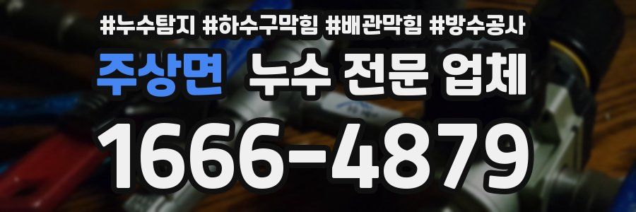 주상면 누수 전문 업체