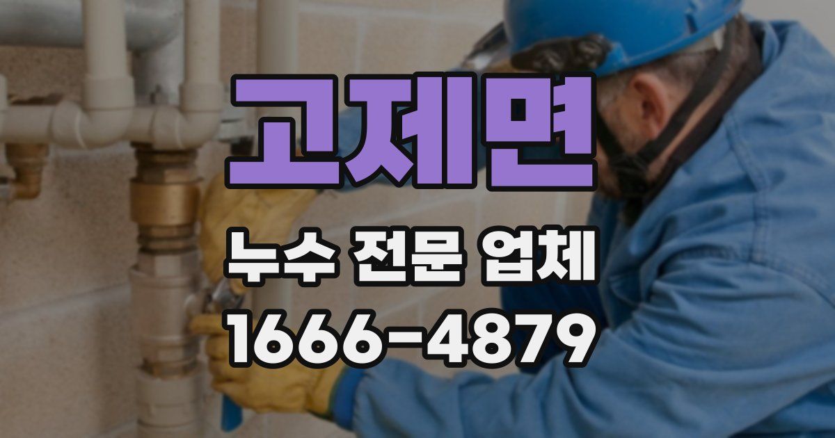 고제면 누수 전문 업체
