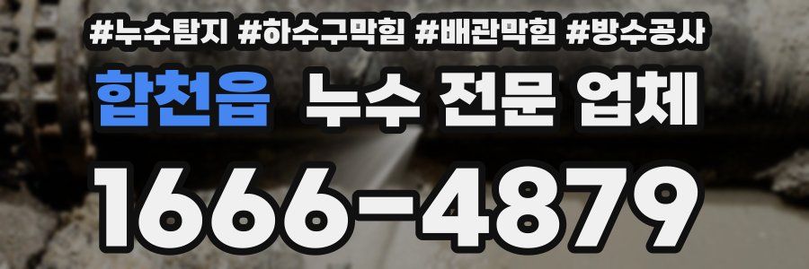 합천읍 누수 전문 업체