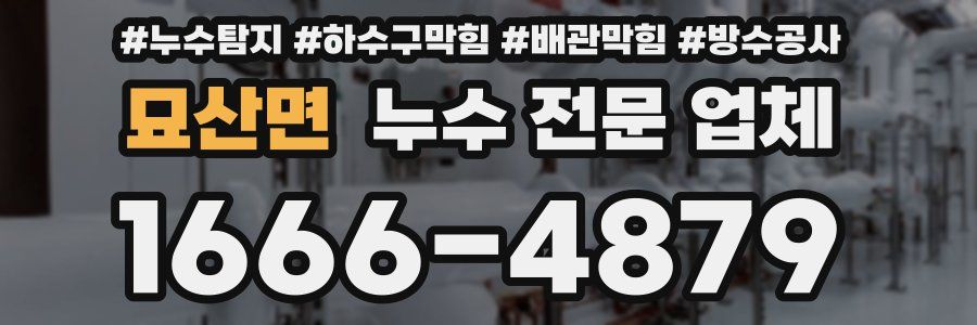 묘산면 누수 전문 업체