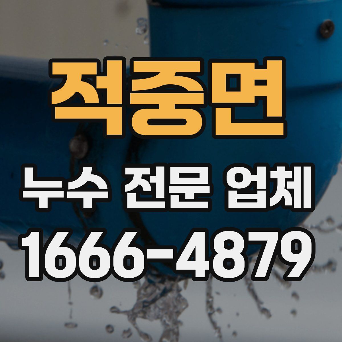 적중면 누수 전문 업체
