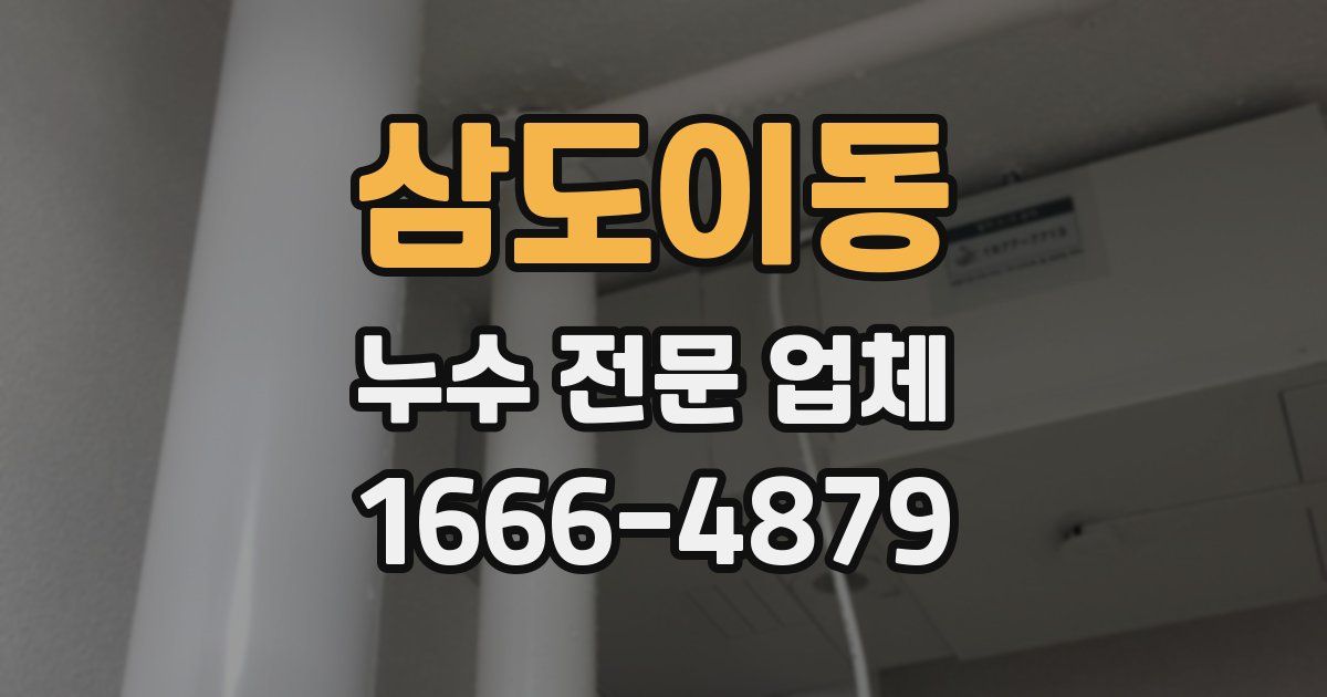 삼도이동 누수 전문 업체
