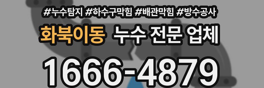화북이동 누수 전문 업체