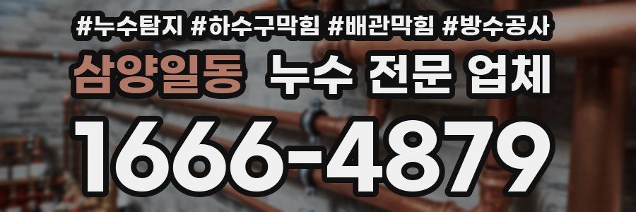 삼양일동 누수 전문 업체