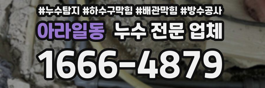 아라일동 누수 전문 업체